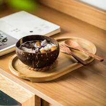 Coconut Shell Bowls, Vintage Coconut Bowls, Coconut Shell Tableware, Rice Bowls, Dessert Container, Salad Bowls Christmas Gift - Coconut Shell Bowl - View 6