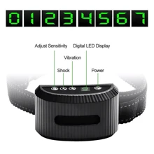 Rechargeable Electric Pet Bark Training Collar Waterproof Anti Bark Dog Collar - Black - View 8