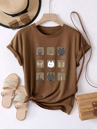 MURAMASA Camisetas gráficas con diseños de dibujos animados para mujeres