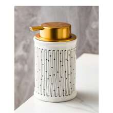 1 件简易陶瓷直瓶皂液器，带泵的台面乳液瓶，可再填充乳液空瓶，液体皂，洗发水，沐浴露，洗手液，家居装饰，厨房和浴室配件 - 彩色 - 查看 6