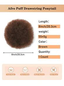 Afro lockige Haarbuns Hochsteckfrisur Chignon Haarverlängerung mit Zugband Pferdeschwanz für Frauen, kurze afrikanische gedrehte lockige Haarbun Pferdeschwanz Verlängerung, synthetisches Haarteil, afrikanischer Pferdeschwanz für natürliches Haar, für Weihnachten, Neujahr, Karneval, Musikfestival