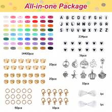 15000pcs 72 Colors Christmas Clay Beads For Bracelet Making Kit, Large Christmas Decorations, Letter Beads For Jewelry Making, For Christmas Gifts, Crafts, Preppy - Nhiều màu - Xem 2