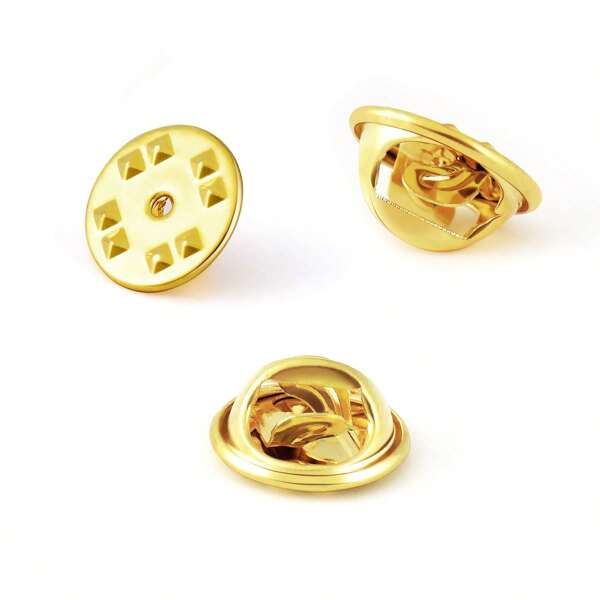 Pin Backs, Lapel Pin Backs, Brass Metal Pin Backings For Brooch Tie Hat Badge Insignia ﻿