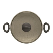 Non-Stick Casserole Pan 24cm Ceramic Life Suprema Brinox W/ Lid 4.5L Single - Màu be - Xem 5