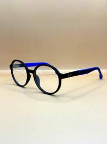 Eyeglasses For Men's Women's Unisex TR High Resistance Round Prescription Lens Circle Various Colors 7804 - 藍色 - 查看 2