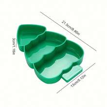 1 cái Khay đựng đồ ăn nhẹ/kẹo hình cây thông Noel bằng nhựa, thích hợp cho tiệc văn phòng, trang trí tiệc quà tặng Giáng sinh, trang trí phòng tại nhà - Nhiều màu - Xem 3