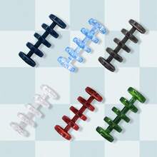 4pcs Removable Plastic Loose Leaf Rings, 5-Hole Binder Clips Plastic Coils For Loose Leaf Notebook - one-size - View 1