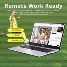 Chromebook 15.6" Full HD IPS Display, Intel Celeron N4500, 4GB LPDDR4 RAM, 64GB EMMC, Intel UHD Graphics, Numeric Keypad, WiFi 6, HD Webcam, Chrome OS, Pure Silver, 128GB Hotface USB Card - 銀色 - 查看 4