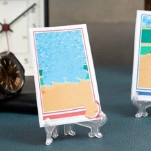 20pcs Mini Easel Stands For Cards Display, Clear Picture Holders For Business Cards - Transparent - View 4