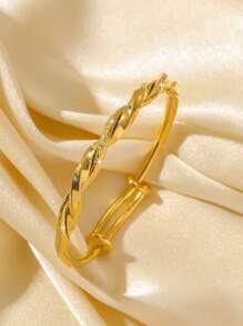 قطعة واحدة سوار أساور قابل للتعديل الحجم، متعدد الاستخدامات ، بسيط ، أوروبي وأمريكي الطراز ، شائع في الحفلات ، مجوف ، محفور بارز ، صيني الطراز ، عتيق ، أوازيس زهري ، متشابك ، مرصع للاستخدام اليومي