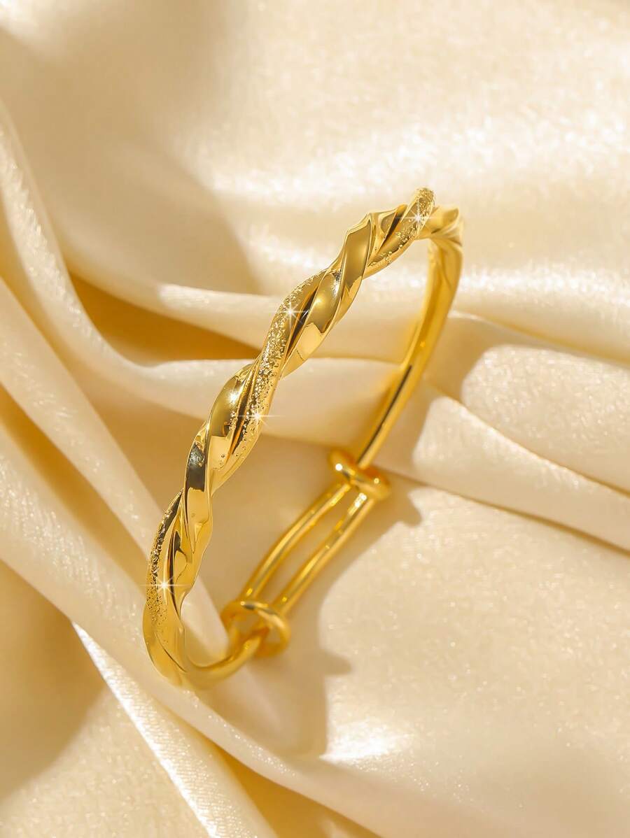 قطعة واحدة سوار أساور قابل للتعديل الحجم، متعدد الاستخدامات ، بسيط ، أوروبي وأمريكي الطراز ، شائع في الحفلات ، مجوف ، محفور بارز ، صيني الطراز ، عتيق ، أوازيس زهري ، متشابك ، مرصع للاستخدام اليومي