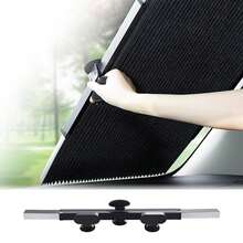 Parasol Cubre Sol Retráctil Para Parabrisas Auto O Camioneta,bloquea el 99 % de los rayos UV 70*160cm - Unitalla - Ver 10