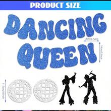 2pcs Sparkling Dance Queen Party Decoration Single Disco Ball Banner With Silver Ribbon - Multicolor - View 3
