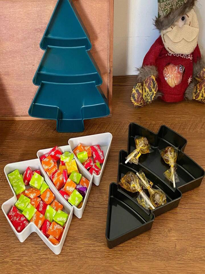 Christmas Tree Trunk Fruit Plate Christmas Tree Shape Platter Fruit Plate Christmas Tree Shaped Platters Christmas Tree Shaped Dish Plate Plastic Divided Appetizer Serving Tray SHEIN USA