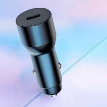  USB C Car Charger Adapter Fast Charge Cigarette Lighter USB Charger Smallest Flush Fit Car Charger USB C - Black - View 8