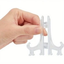 20pcs Mini Easel Stands For Cards Display, Clear Picture Holders For Business Cards - Transparent - View 2