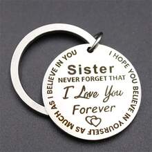 1 Đồng Hồ Thép Không Gỉ "Anh Sẽ Luôn Yêu Em" Em Gái Móc Khóa Quà Tặng - Bạc - Xem 3