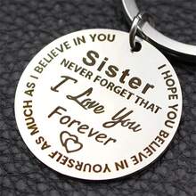 1 Đồng Hồ Thép Không Gỉ "Anh Sẽ Luôn Yêu Em" Em Gái Móc Khóa Quà Tặng - Bạc - Xem 5