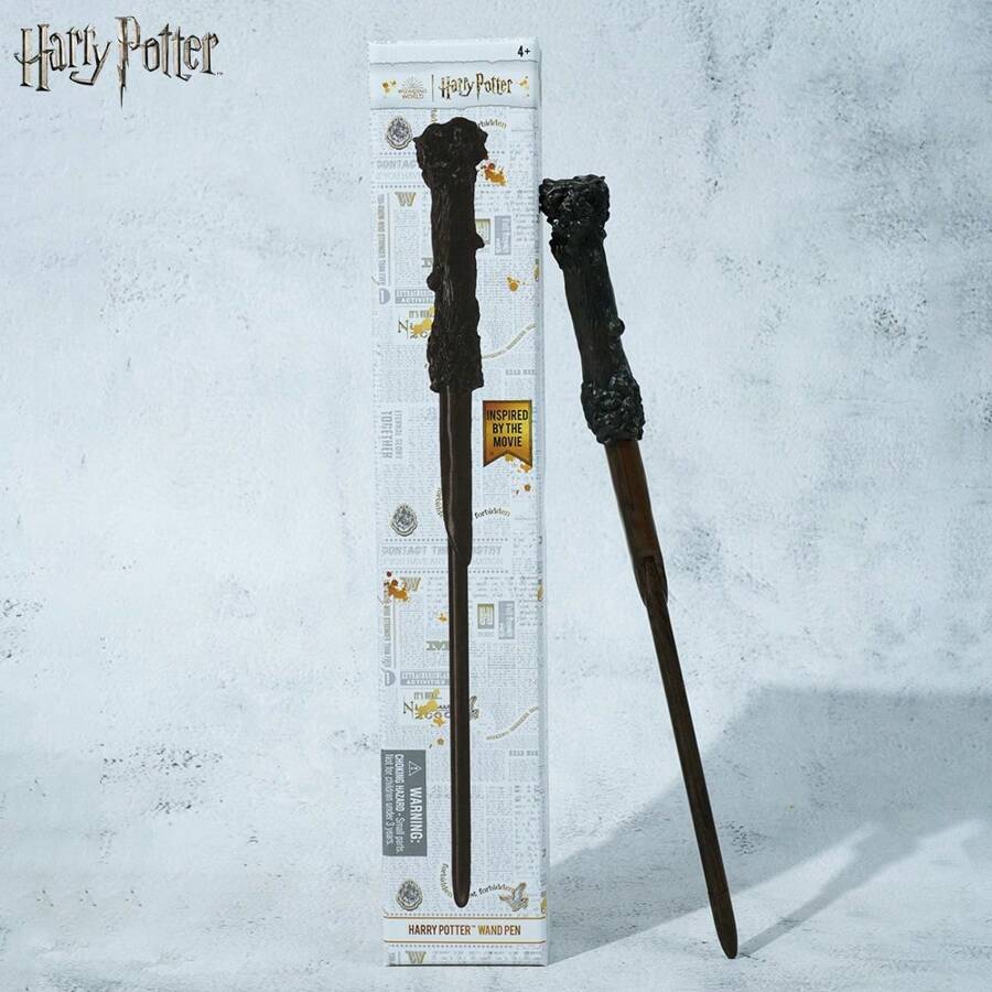 WB Harry Potter Officially Licensed Magic Wand Ball Point Pen Officially Authorized By Warner Bros Magic Novelty Pen Wand Measures 10.5 Inches In Length Universal Studios Gift Halloween Decoration - Black - View 1