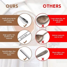 304 Stainless Steel Long Handle Stirring Spoon, Coffee/Tea Iced Drink Spoon, Bar & Kitchen Utensil, Mixing & Seasoning Tool Back To School - Multicolor - View 4