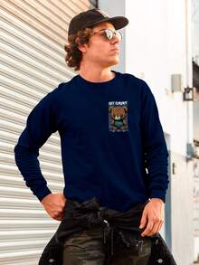 Bear Fake Romance Bear Sweatshirt GOLA 1176 Fluxo FX - Azul Marino - Ver 5