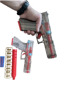 New Transparent Soft Bullet Shooting Toy Pistol Gun, Safe Foam Bullet Firing Gun Model - Multicolor - View 4