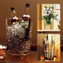 透明垃圾桶适用于家庭、厨房、办公室、卧室、浴室多用途储物桶 - 無色 - 查看 6