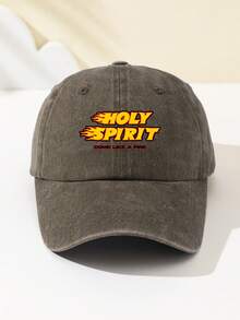 1 件女式“圣灵”印花软顶棒球帽，可调节帽檐，透气户外帽，防晒，节日礼物，适合户外运动、露营、旅行、度假、学校 - A - 查看 10