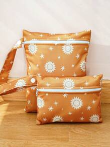 2pcs Mini Wet & Dry Bag, Waterproof Reusable Wet Bag With Handle - Multicolor - View 14