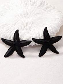 1 Par Fashionable Oceano Elemento Estrela Do Mar Orelha Studs & Brincos Para Atividades Ao Ar Livre , Festas E Turismo