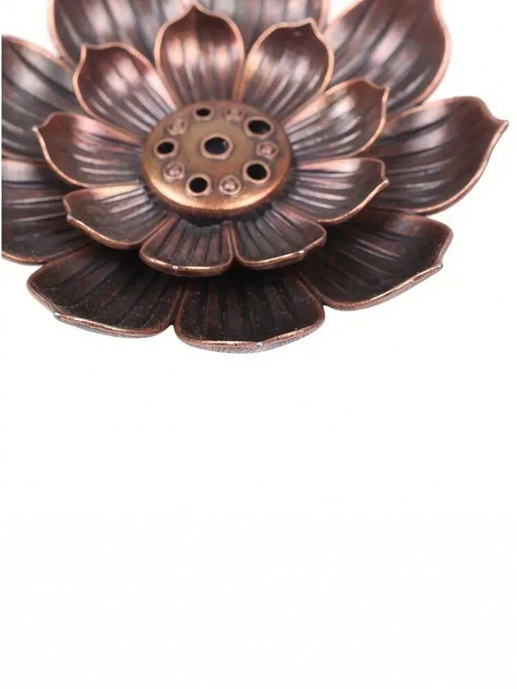 香炉架、莲花香炉、佛教螺旋线圈香座、铜/金空心金属香炉、铁艺禅香炉、芳香扩散器、香盒、家居装饰、房间装饰、瑜伽馆、露营、带灰烬收集器的莲花棒香炉、芳香家居和办公室配件 - 蓮花花爐 - 查看 7