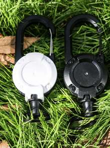 Anti-Theft Metal Elastic Keychain, Retractable Keychain For Outdoor Camping And Picnic Travel Accessories Travel Essentials Car Accessories Outdoor Accessories Air Plane Case Useful Things Summer Essentials Office Accessories - Multicolor - View 5