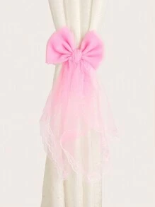 1 件/2 件蕾丝蝴蝶结窗帘系带，多色可选 - 白色 - 查看 12