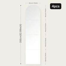 40cm*40cm*4 piezas Paneles de espejo acrílico templado, conjunto de espejo combinación de 40cm*40cm*4 piezas, espejo de longitud completa autoadhesivo portátil para sala de fitness/yoga/vestidor, espejo para baño/dormitorio/dormitorio - Plateado - Ver 7