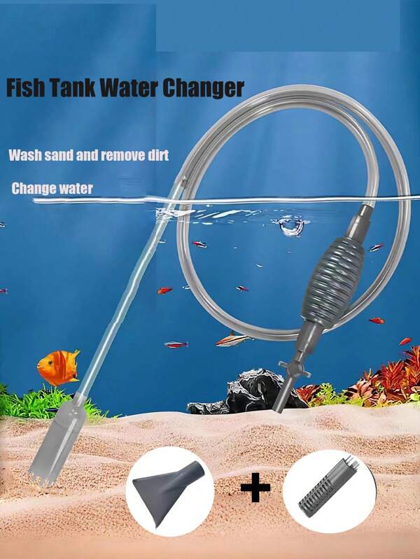 3pcs/Set Aquarium Water Changer, Gravel Washer, Manual Siphon Pump, Cleaning Tool For Fish Tank