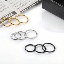 18g 防过敏 316L 不锈钢铰链鼻环，适合女性和男性，鼻钉，软骨环，雏菊耳环，耳环，开瓶器 - 银色 - 如圖所示 - 查看 3