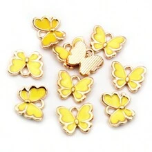 20pcs 10x13mm Butterfly Charms Pendant Enamel Small Alloy Metal Charms DIY Jewelry Making Accessories For Necklace Bracelet