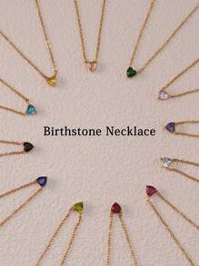 1 pieza Elegante y delicado colgante de acero inoxidable chapado en oro de 18k con vidrio de color con forma de corazón con los 12 signos del zodíaco, perfecto como regalo para la fiesta de la mujer, el día de San Valentín, mamá, madre, Día de la Madre