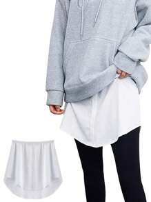 1 chiếc áo len cơ bản, có viền màn che mông, đa năng để xếp lớp trong mùa thu đông, che mông - Nhiều màu - Xem 19