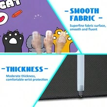 FoBianJie Tấm lót chuột hình chú mèo cưng dễ thương Tấm lót chuột để bàn 31,5 X 11,8in cho bàn phím, Tấm lót chuột trò chơi 3D cho phòng khách phòng ngủ, Trang trí nhà cho người chơi trò chơi, Tấm lót chuột quà tặng có đế cao su chống trượt, Tấm lót chuột Bàn phím cho chuột - Chân mèo dễ thương - Xem 8