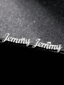 1 Pair Of Engraved Name Earrings With Customizable English Letter Logo Pattern, Personalized Stainless Steel Earring Jewelry For Men And Women, Customized Earring Gift Jewelry - Silver - View 3