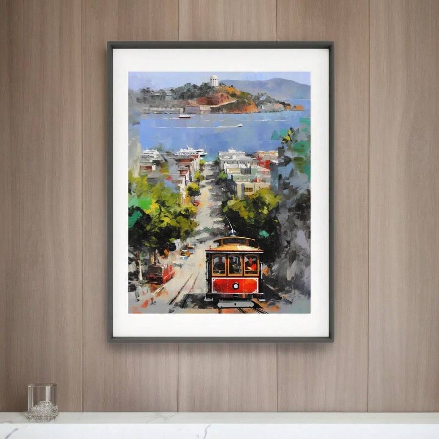 1 件、复古、现代、时尚、城市风光、城市电车、城市轨道交通、装饰礼品、适用于装饰卧室、客厅、办公室、厨房、卫生间、油画、艺术帆布印刷品、墙壁艺术、墙壁艺术海报、ins、波西米亚风、Y2k、海报印刷品、浴室卫生间艺术品壁画家居墙壁装饰、客厅装饰、房间装饰、无框架 - 彩色 - 查看 1