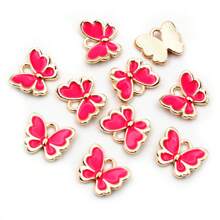20pcs 10x13mm Butterfly Charms Pendant Enamel Small Alloy Metal Charms DIY Jewelry Making Accessories For Necklace Bracelet