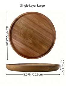 1 件乡村农舍风格木制水果和蛋糕展示架，2 层食物托盘，厨房，圣诞礼物 - 彩色 - 查看 9