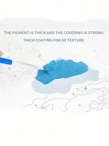 1 set 40*50cm Kit de pintura digital al óleo con temática de castillo acantilado, set de pintura artística para decoración de pared de dormitorio y regalo de arte