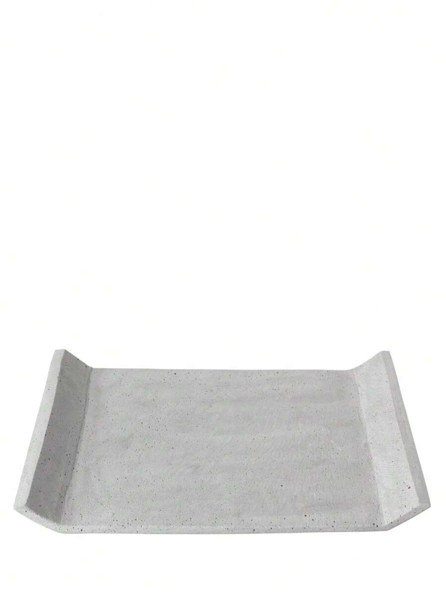 16 X 12 In. Moon Decorative Polystone Tray, Light Grey - 灰色 - 查看 1