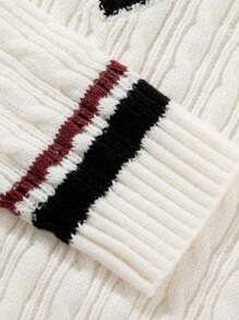 Men's Warm And Versatile Fashion Sweater - White - View 5