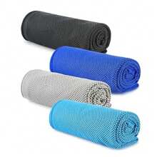 1 件/4 件快速降温运动毛巾颈部吸水超细纤维速干冰巾适用于瑜伽健身房露营健身跑步锻炼