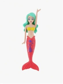 4 件随机颜色潜水美人鱼玩具，可用作生日礼物、泳池、海滩、浴室和派对[1 件和 2 件款式随机][2 种款式，随机]让您在购买儿童洗澡玩具、玩具海滩、潜水玩具、儿童沐浴炸弹、户外游戏屋、生日、洗澡玩具架、儿童浴室装饰、洗澡玩具网、儿童沐浴炸弹、无孔洗澡玩具、玩具洗澡、沐浴炸弹套装、Tonie、Ahs、洗澡玩具、沙滩玩具、泳池玩具时感觉自己打开了一个盲盒 - 彩色 - 查看 3