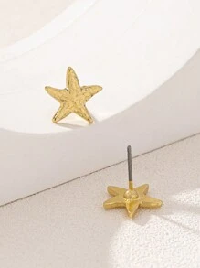 1 Paar modische, elegante, zarte Ohrstecker mit Seestern-Motiv